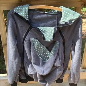 Maternity Gray Polka Dot Women's sweatshirt - Sz M